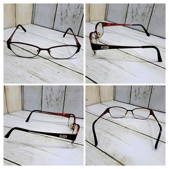 Guess Y2K Eyeglasses Rx Full-Rim Metal Oval Two Tone Frames Leopard Print Case - Picture 3 of 10